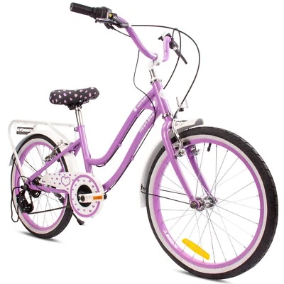 20 Zoll Kinderfahrrad 6-Gang Kinder fahrrad Rad Mädchen Shimano Heart Bike - Bild 1 von 4