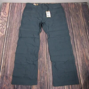 Prana NEW NWT Mens 40x32 Brion Pant II Gray Blue Hiking Outdoors Climb Camp - Picture 1 of 4