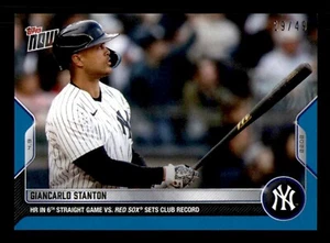 2022 Topps Now Blue Parallel #20 Giancarlo Stanton Yankees 29/49 - Picture 1 of 2