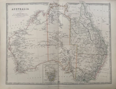 1868 Antique Map; Australia by Keith Johnston - Image 1 of 4