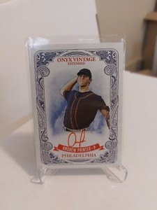 Andrew Painter 2022 Onyx Vintage Red Ink Auto /25 Philadelphia Phillies