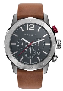 ESPRIT -tp10917 brown ES109171004 Herrenuhr Chronograph Leder braun neu  - Bild 1 von 1
