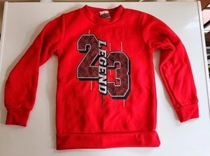 Buzzer Beater Kids Sz 5/6 Legend #23 Red Black Long Sleeve Sweater Soft - Picture 1 of 2