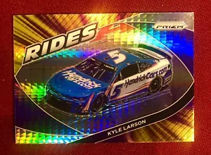 2022 Panini NASCAR Racing Kyle Larson RARE Purple Yellow Prizm SSP ⭐️ MINT - Picture 1 of 2