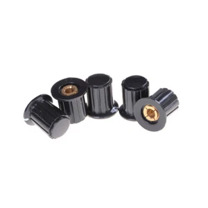5Pcs Ribbed Grip 4mm Split Shaft Potentiometer Control Knobs Black Fad D*oa - Picture 1 of 1