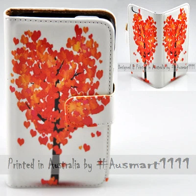 Para Teléfono Móvil Serie HTC - Funda Cartera Teléfono Estampado Tema Árbol Corazón Foto 1 de 3