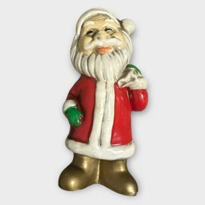 Vintage Mid Century Santa Chalkware Figurines Made in Japan Christmas - Picture 1 of 9