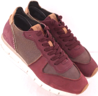 OTBT Snowbird Rojo Borgoña Cordones Atlético Cuero Tenis Zapatos Para Mujer 8 M Foto 1 de 4