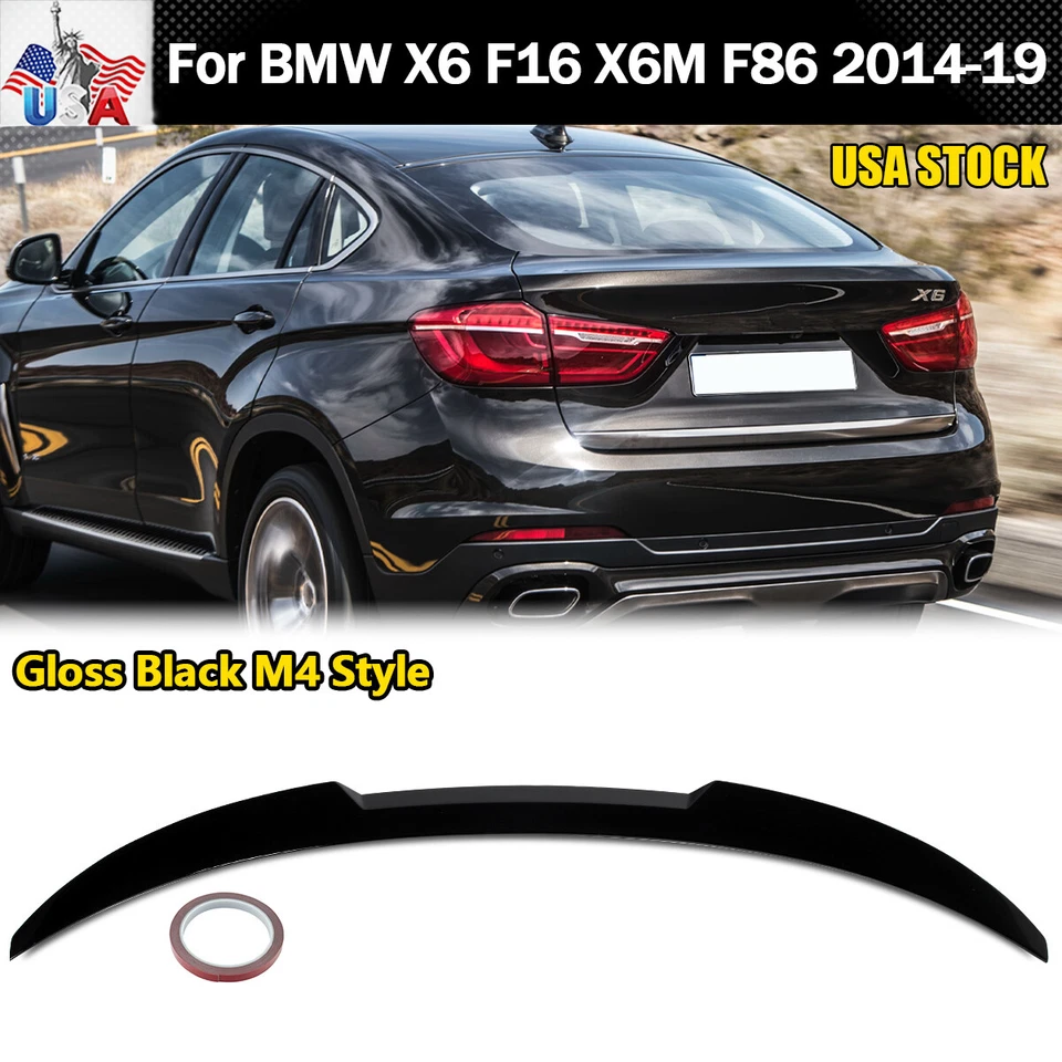 For BMW X6 F16 /X6M F86 xDrive35i/50i 2014-19 Rear Trunk Spoiler Wing M4 Style Foto 1 de 4