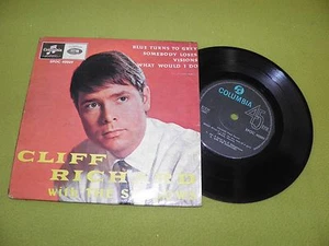 Cliff Richard - Blue Turns To Grey - RARE 1966 Israel Made ED1 "Columbia" EP 7" - Picture 1 of 2