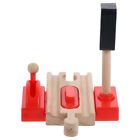  Train Track Accessories Wood Child Wooden Signal Station Gas Toys