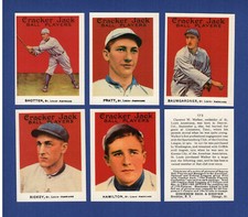 1915 ST. LOUIS BROWNS Cracker Jack E145-2 REPRINT Team Set ~ ALL 6 cards A