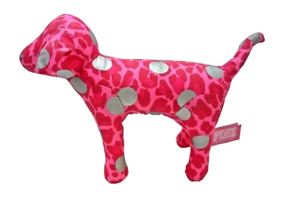 Victorias Secret Pink Mini Dog Pink Camo Silver Spots Dots 04 11 VS Collectible - Image 1 of 3