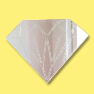 Etched Diamond Shaped Acrylic Mirrors - Various Sizes - Picture 1 of 1