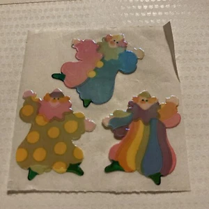 Vintage 1980’s Sandylion irisierend shiny pearly clown sticker - Bild 1 von 1