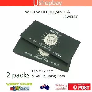 Silver Polishing Cloth 17.5 X 17.5 CM Jewelry Gold Brass Clean Polish AUS X 2 - Picture 1 of 7