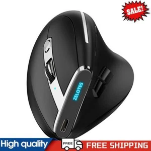 F-36 Vertical Mouse 2400 DPI 8 Buttons Bluetooth-compatible Mice (Black) ~G - Picture 1 of 12