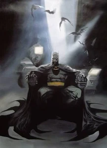 Pintura de Batman 40x28 Marco disponible. Bane Joker Caballero Oscuro Dos Caras Gotham - Imagen 1 de 1