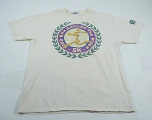 Vintage Run Around The Pines 1999 Grafik T-Shirt L Laufmotiv Grunge Flecken - Bild 1 von 12