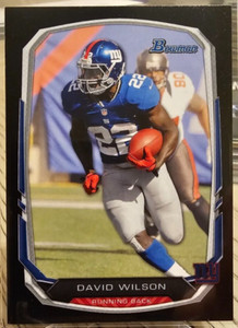 2013 Bowman Black David Wilson #95 New York Giants