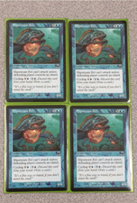 MTG MAGIC THE GATHERING SLIPSTREAM EEL  4X - ONSLAUGHT - COMMON - LP- MTG