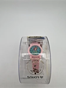 Vintage Disney Lorus Little Mermaid Ariel Pink Watch Teal Face No Battery READ!! - Picture 1 of 7