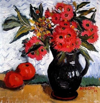 Still Life with Eucalyptus and Apples Margaret Preston 1928 Modern Australian - Image 1 of 2