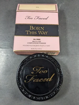 TOO FACED BORN THIS WAY OIL-FREE MULTI-USE COMPLEXION POWDER - SNOW (9F4) - BNIB - Image 1 of 4