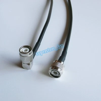20INCH RG58 Cable TNC male Right Angle to TNC male plug Connector crimp pigtail - Image 1 of 4
