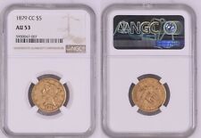 GOLD USA 5 Dollars 1879 CC Carson City im NGC-Holder grade AU 53 rar nswleipzig