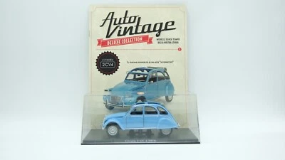 MODELLINO AUTO CITROEN 2 CV 4 1976 CELESTE - EDICOLA - SCALA 1:24 AUTO VINTAGE#2 - Immagine 1 di 4