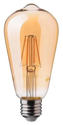 6W LED Filament ST64 Bulb, 2200K, 550lm, Amber - VT-1966 214362 - Image 1 of 4