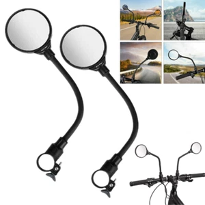 Bike Handlebar Mirror 2 Pack - Rotatable And Adjustable Wide Angle Rear View US - Picture 1 of 13