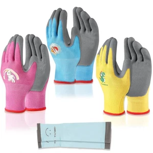 Kids-Gardening-Gloves for Age 3-12, Rubber-Coated Garden Yard Work-Gloves for... - Picture 1 of 5