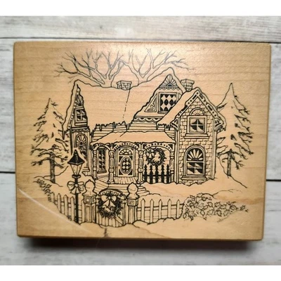 Sello de goma PSX victoriano invierno K347 casa en nieve vacaciones de Navidad 1999 Foto 1 de 4