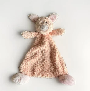 Demdaco Pink Peach Pig Lovey Security Blanket Baby Toy Rattle Plush Rare - Picture 1 of 11