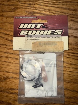 Vintage Hot Bodies 61156 Vented Metal Brake Rotors W/Pads Savage .21 - Image 1 of 2