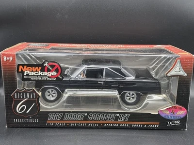 Highway 61 DCP 1967 Dodge Coronet R/T LE 1:18 Scale Diecast Car Black - Image 1 of 4