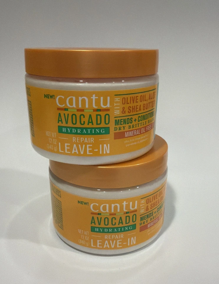 2x Cantu Avocado Hydrating Repair Leave In Conditioner For Dry Brittle Hair 12Oz - Image 1 of 1