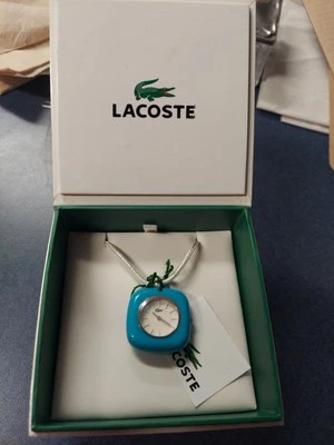 Lacoste Sportswear Collection Pop Charm Blue w White Dial Pendant Watch NWT NIB - Image 1 of 4