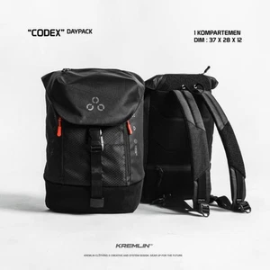 Kremlin CODEX Black Backpack Carrier Futuristic Fullzip Backpack Crossbody - Imagen 1 de 6