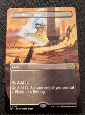 MTG Aetherdrift Bleachbone Verge Borderless Orzhov Dual Land M/NM Pack Fresh - Image 1 of 2