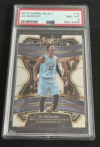2019-20 Panini Select Basketball #72 Ja Morant Concourse Level Rookie PSA 8 - Picture 1 of 2