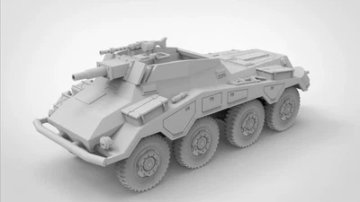 3D Printed 1/72/87/144 WWII German Sd.Kfz.234/3 Assault Gun Unpainted Model Kit - Image 1 of 4