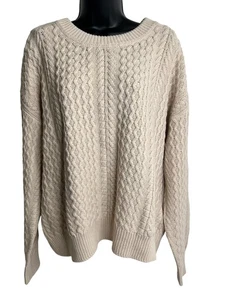 Devotion by Cyrus Sweater Womens Large Cable Knit Pullover Cozy Classic Soft Kni - Picture 1 of 8