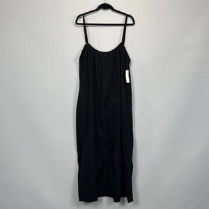 Sol Angeles Kleid Maxi hauchdünne Taschen verstellbare Träger Damen Plus (18-22) schwarz - Bild 1 von 6