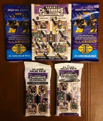 2022 Panini Contenders NFL Football Blaster Box & Value Pack Lot - Image 1 of 4