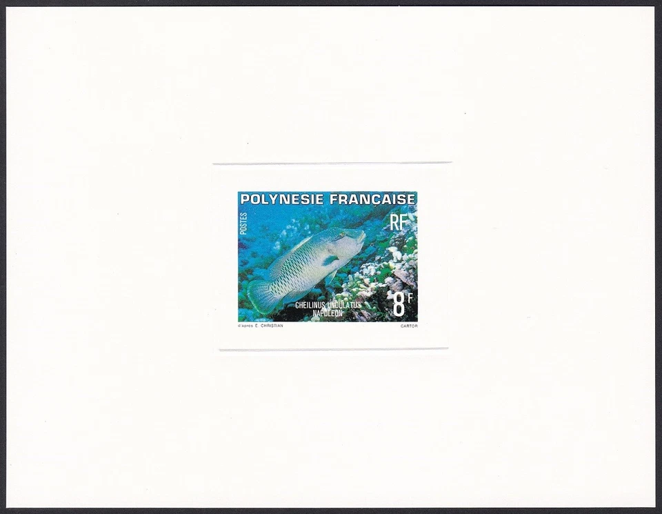 Polynesia Sc328 Fish, Napoleon, Marine Life, Nature, Deluxe Proof - Image 1 of 1