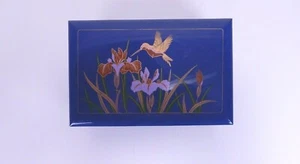 Music Jewelry Box Plastic with Humming Bird/Iris's Square *See Video* - Picture 1 of 11