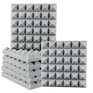 48 Pack 12x12x2" Acoustic Foam Panel Tiles Wall Record Studio Noise Sound Proof - Picture 1 of 11